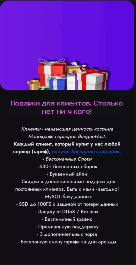 Открыть Сервер Майнкрафт через Хостинг BungeeHost