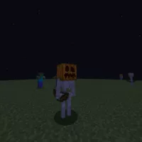 Скелеты с тыквами на голове начали спавниться в Майнкрафт