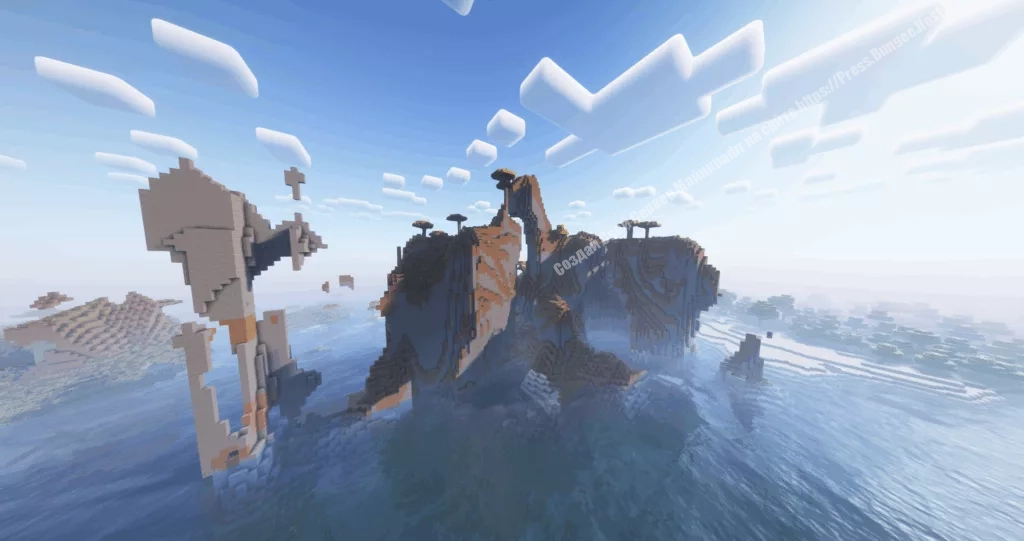 Сид Minecraft остров в океане Саванна