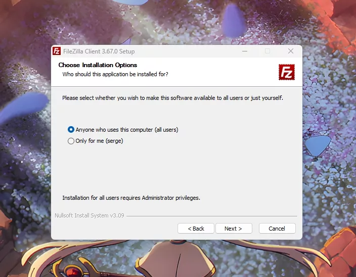Установка FileZilla - 1