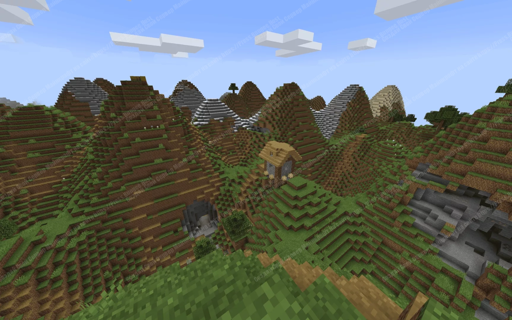 Скачать мод TerraMath для Майнкрафт + 6 красивых готовых функций Генерации 7 Мир только из гор в Майнкрафт: мод TerraMath