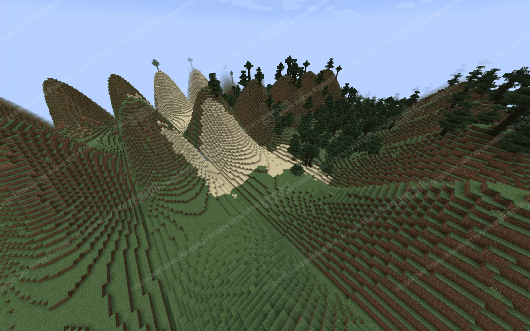 Скачать мод TerraMath для Майнкрафт + 6 красивых готовых функций Генерации 6 Мир из спайков в Minecraft (мод TerraMath)