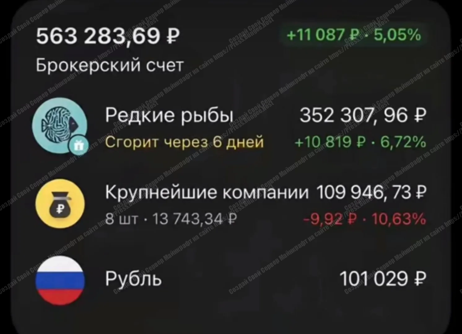 Редкие рыбы на бирже