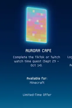 Как получить плащи Aurora Cape, Витой Мыс и плащ Героя в Майнкрафте: Гайд 4 Aurora Cape Майнкрафт