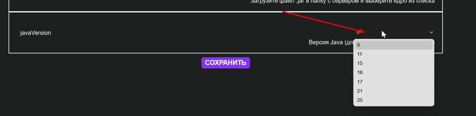 Настройка Java на Хостинге Майнкрафт